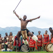 ESR Golf Day 2025 — Traditional dancers performing on the course