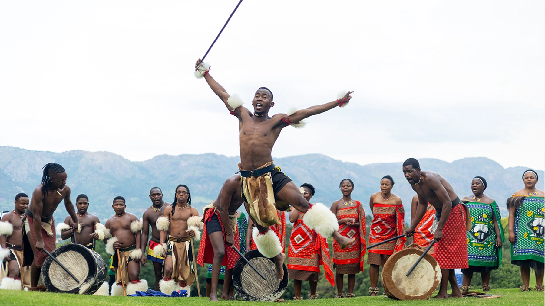 ESR Golf Day 2025 — Traditional dancers performing on the course
